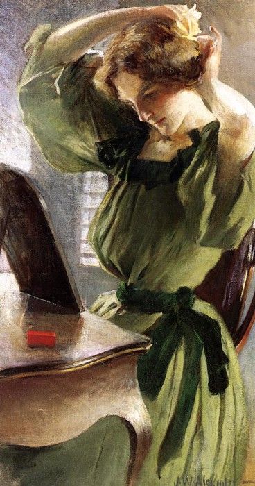 Alexander John White Young Woman Arranging Her Hair. ,  