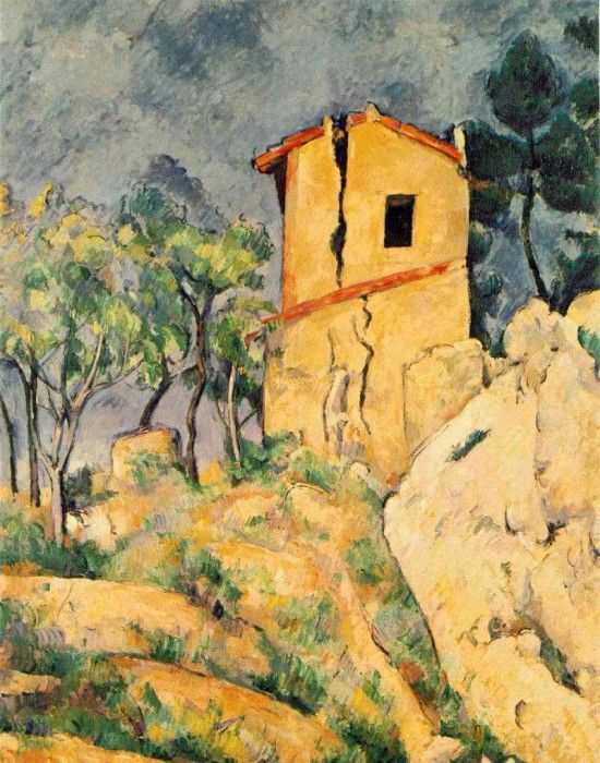 CeZANNE THE HOUSE WITH CRACKED WALLS,1892-94, COLL.IRA HAUPT. , 