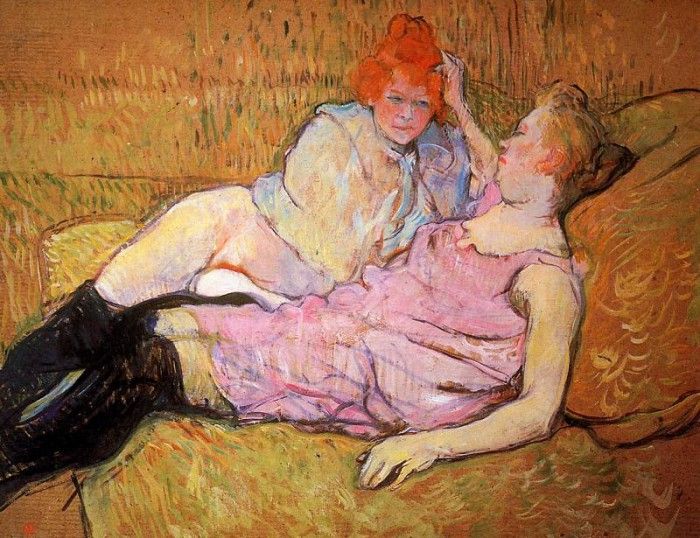 Toulouse-Lautrec de Henri The sofa Sun. -,  