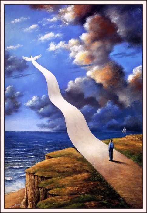 bs-ill- Rafal Olbinski- Pursuit Of Happiness. Olbinski, 