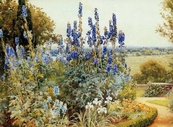 Alfred Parsons - Un Jardin pres de la Tamise (detail), De. , 