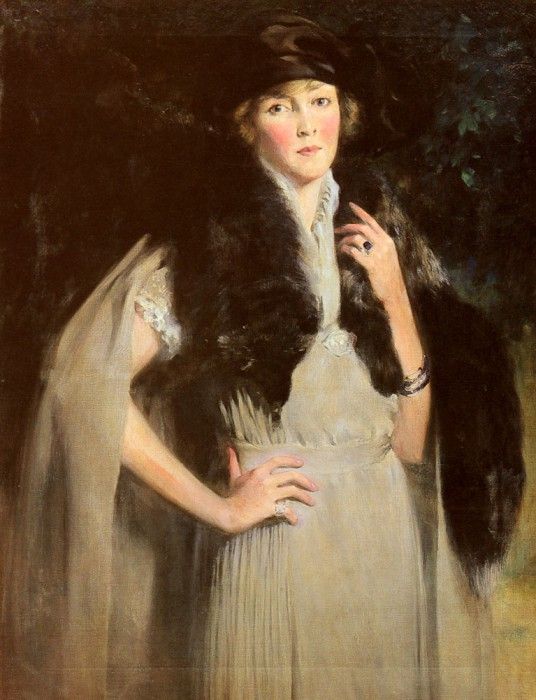 Wiles Irving Ramsay Portrait Of Mrs Edward W Redfield.   