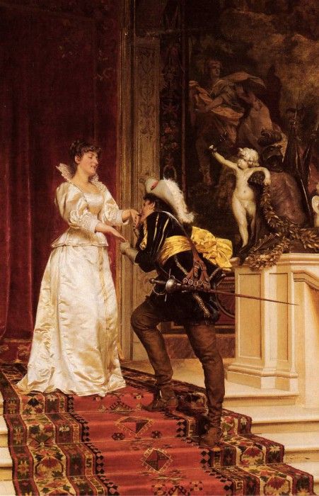 Soulacroix Charles Joseph Frederic The Cavaliers Kiss. Soulacroix, 