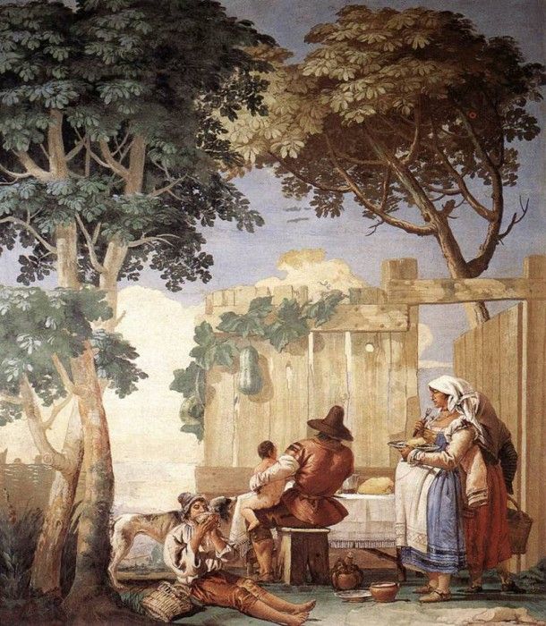 TIEPOLO Giovanni Domenico Family Meal. ,  