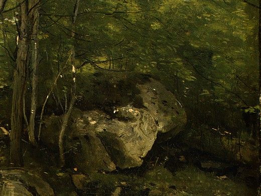 Corot Rocks in the Forest of Fontainebleau, 1860-1865, Det(1. , --
