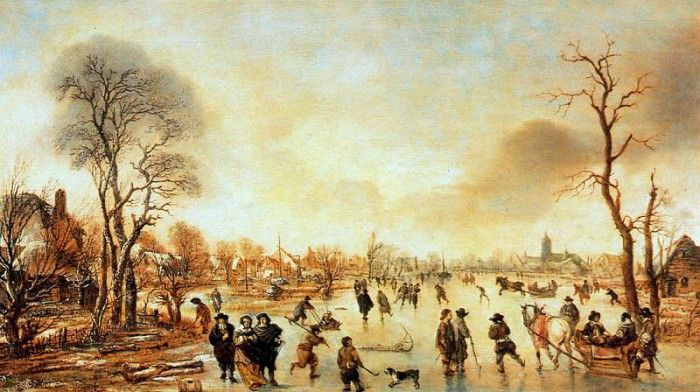 Neer van der Aert Winter landscape Sun . ,   