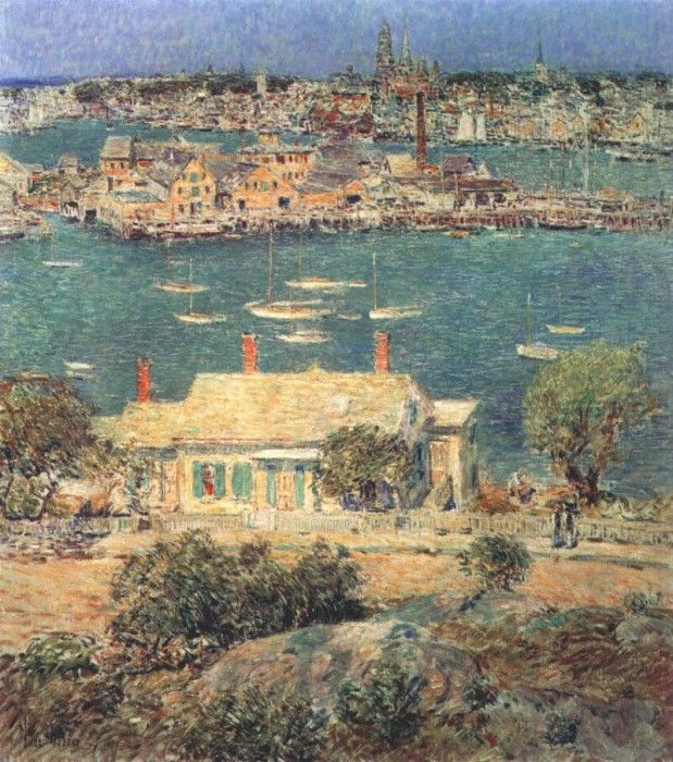hassam gloucester harbor 1899. , 