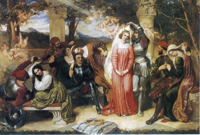 The Contest of Beauty for the Girle of Florimel Britomartis Unveiling Amoret. Pickersgill,  