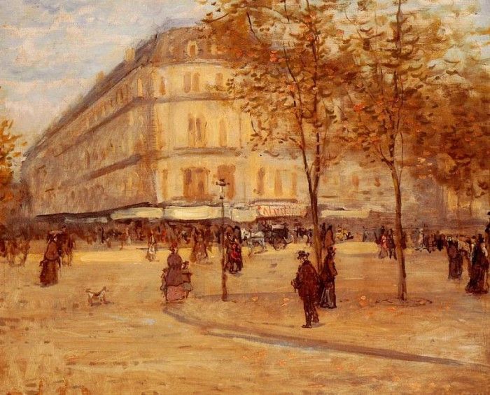 Raffaelli Jean Francois Place Du Theatre Francais  Paris. , -