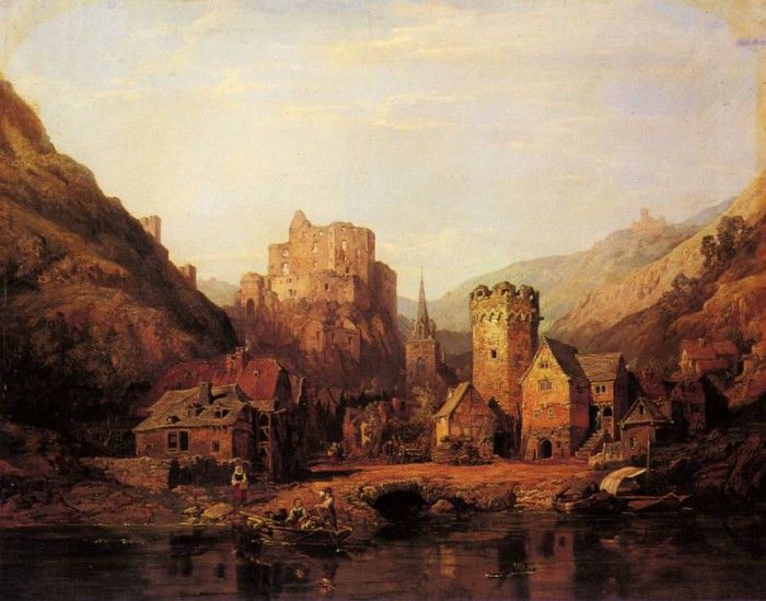 Stanfield George Clarkson Balduinstein On The Lahn. Stanfield  