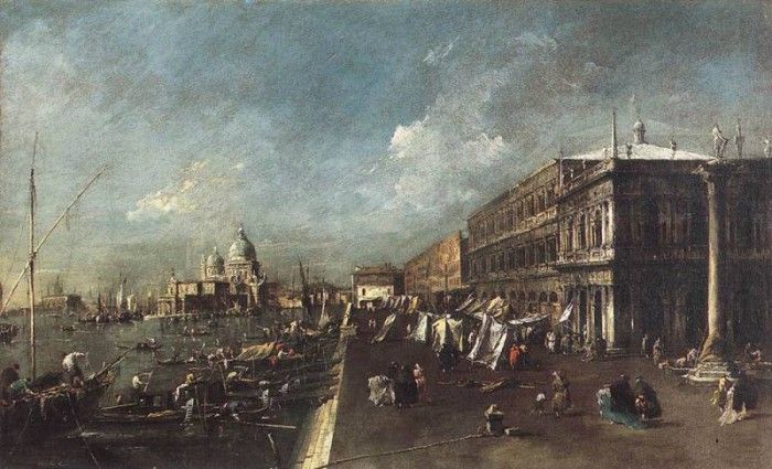 GUARDI Francesco View of the Molo towards the Santa Maria della Salute.  