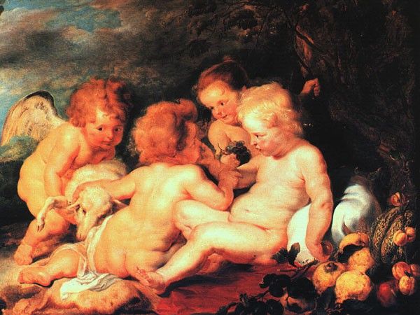 Rubens Christ and Saint John with Angels, Wilton House at Wi. ,  