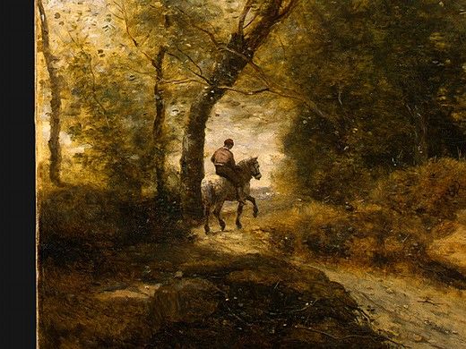 Corot The Forest of Coubron, 1872, Detalj 2, NG Washington. , --