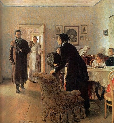 Repin They did not Expect Him 1884 1888. ,  