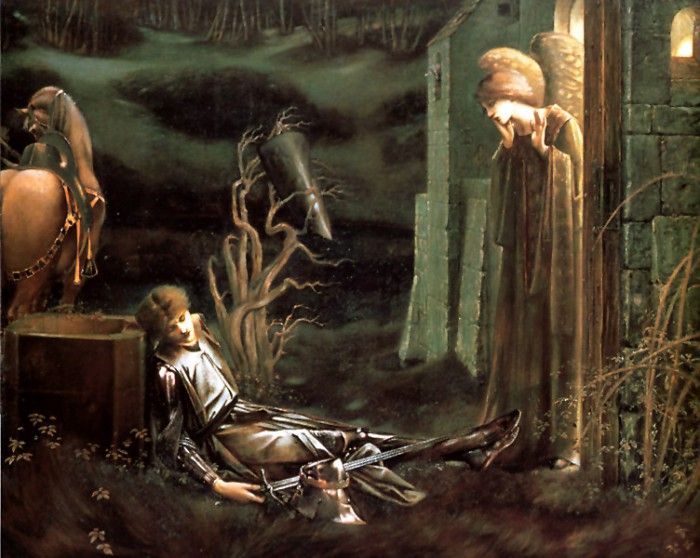 ger-EdwardBurnJones-TheDreamOfLauncelotAtTheChapelOfTheHolyGrail. -   
