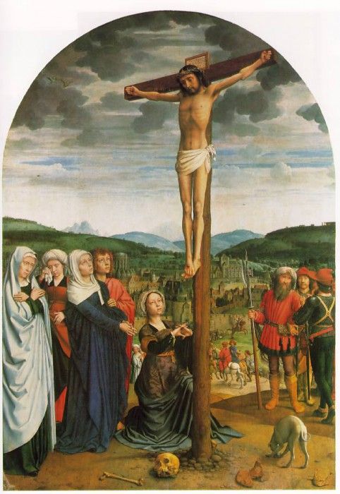 David,G. The crucifixion, ca 1515, 141x100 cm, Gemaeldegaler. , 