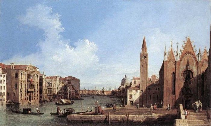 CANALETTO Grand Canal From Santa Maria Della Carita To The Bacino Di San Marco. 