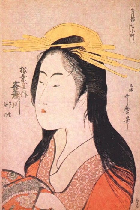 utamaro the courtesan kisegawa of the matsubaya c1795. , 