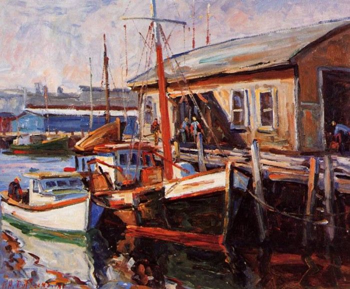 Paul-Henri DuBerger - Le chalutier, Gloucester Mass, De. Duberger, -