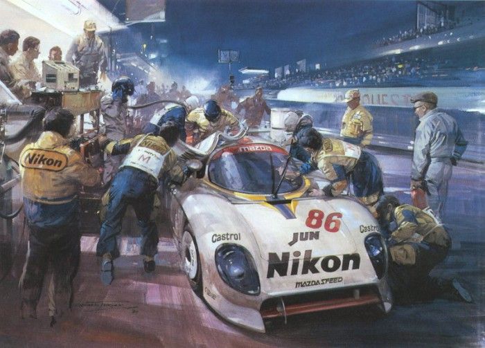 Cma 079 1983 le mans a  pitstop for mazda.  
