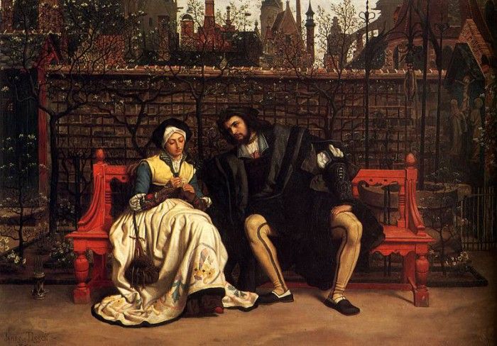 Faust and Marguerite in the Garden. Tissot Jacques Joseph
