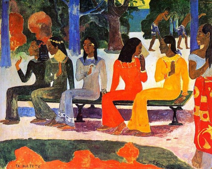 Gauguin Paul The market Sun. , 