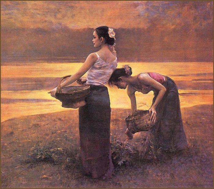 lrsDingShiang-SunsetatLuiShaRiver. Динг, Shiang
