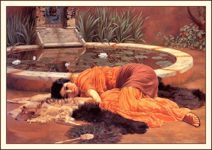 bs-ahp- John William Godward- Dolce Far Niente. ,  