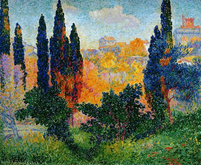 Cross Henri-Edmond Cipresses in Cagnes Sun. , -