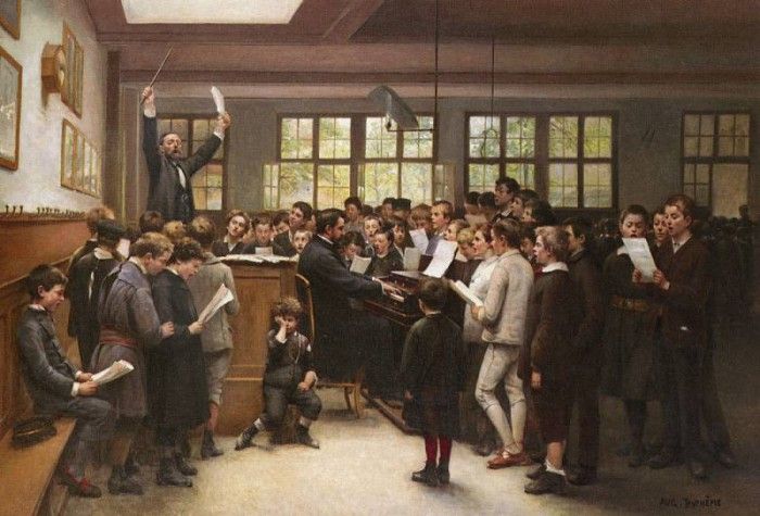 Trupheme Auguste Joseph The Choir Lesson. ,  