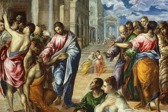 The Miracle of Christ Healing the Blind, El Greco - 1600x120. , -