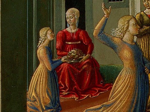Gozzoli The Dance of Salome, 1461-62, 23.8x34.3 cm, Detalj 4. , 