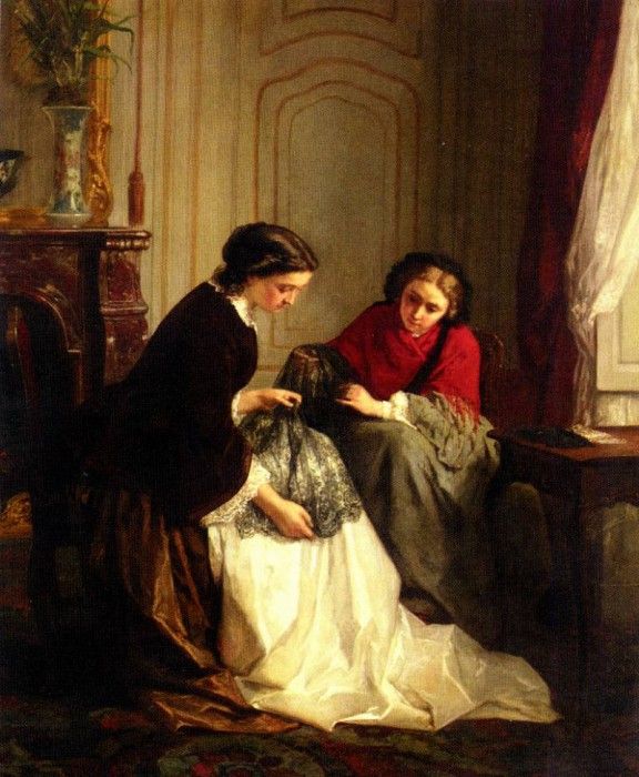 Jean Baptiste Trayer The Lace Makers. Trayer, -