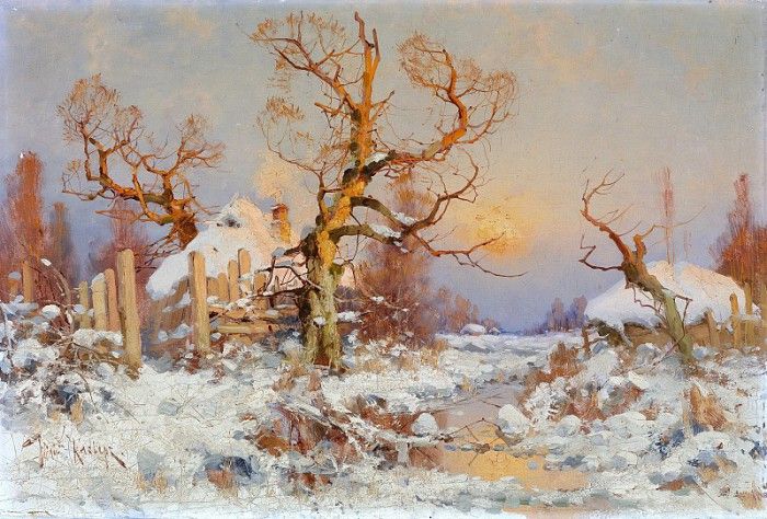       - Winter Landscape in the Evening Sun. ,  (1850-1924)