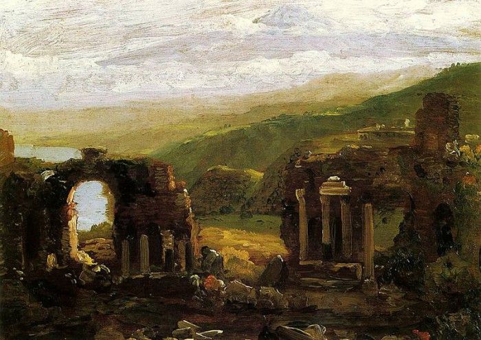 Cole Thomas The Ruins of Taormina (sketch). , 