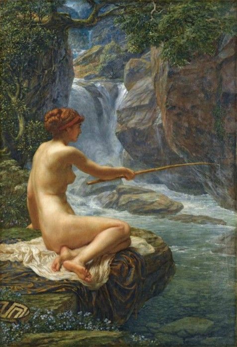 Edward Poynter   Une Nymphe du ruisseau. ,  