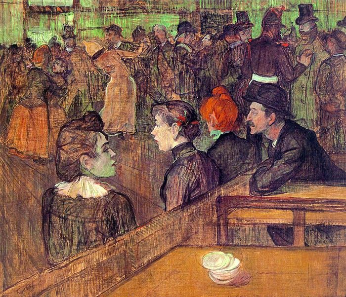 Toulouse-Lautrec At the Moulin de la Galette, 1889, oil on c. -,  