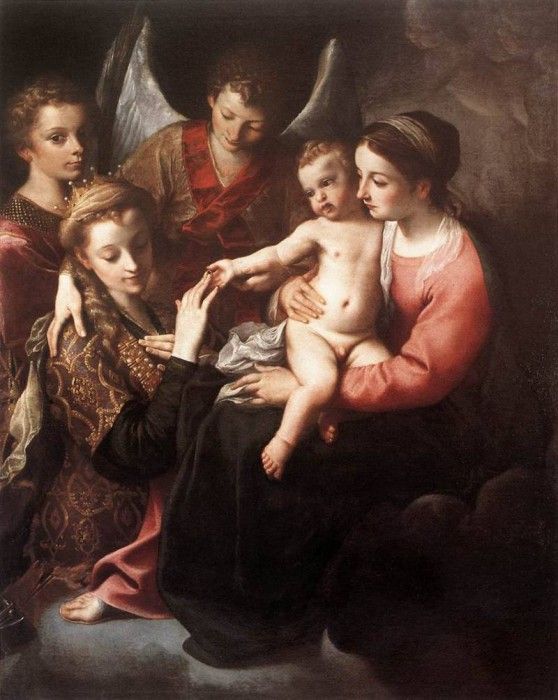 Carracci Annibale The Mystic Marriage of St Catherine. , 