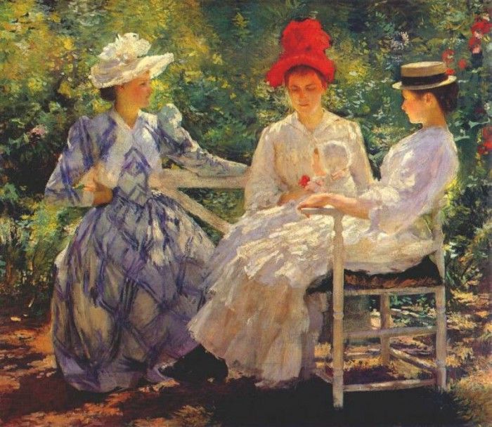 tarbell three sisters (a study in june sunlight) 1890. �������, ������ ������