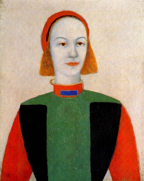 malevich head of a young girl of today 1932. , 