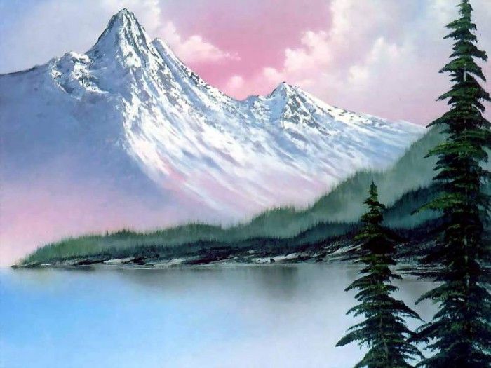 bob ross csg034 lake by mountain steve ross. , 