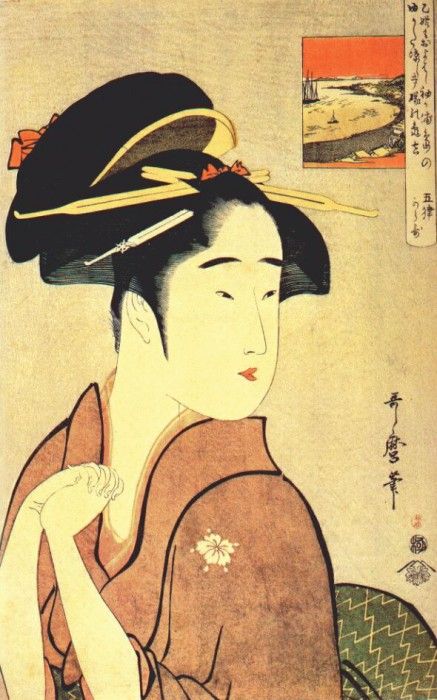 utamaro the geisha kamekichi 1794. , 