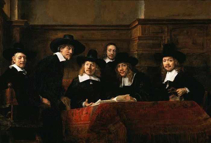 Rijn van Rembrandt De Staalmeesters Sun. ,  