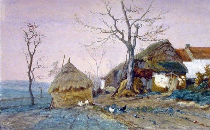 Gabril Paul Joseph Constatin A sunlit farm Sun . ,   