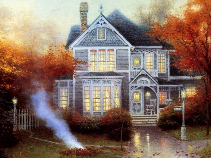 JLM-Thomas Kinkade-Amber Afternoon.  