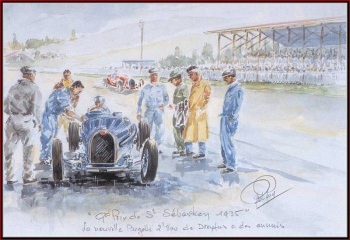 c 1935 bugatti beaten by the german cars in the san sebastian gp.  