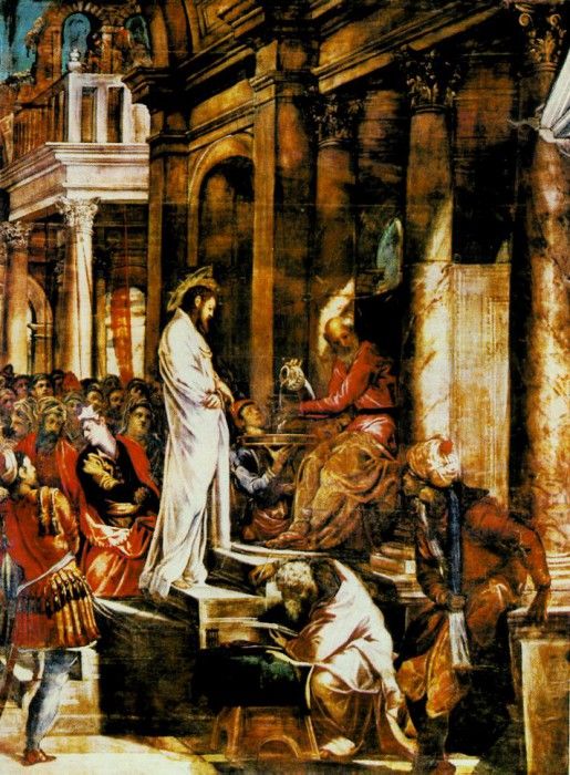 TINTORETTO CHRIST BEFORE PILATE, SALA DELLALBERGO, SCUOLA D. , 