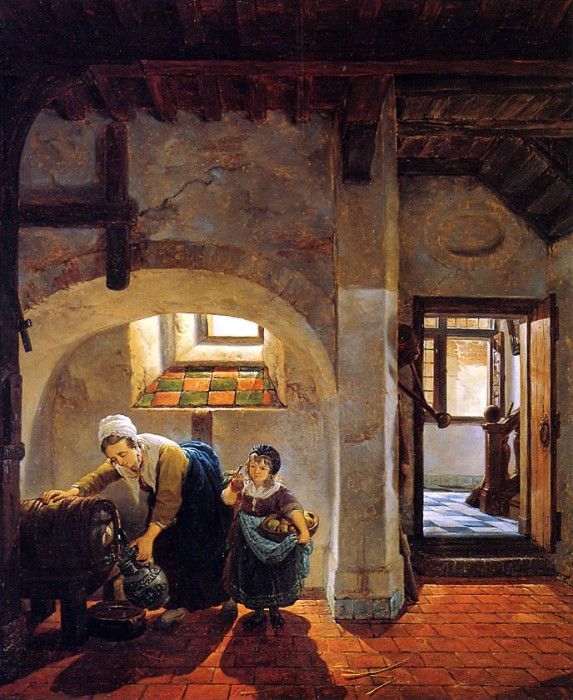 Strij van Abraham Woman and child in basement . Strij,  