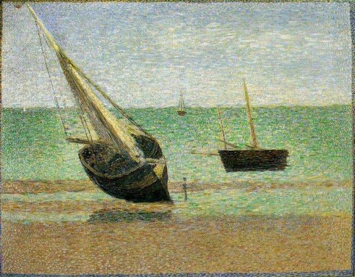 Seurat Boats, Low Tide, Grandcamp. , 