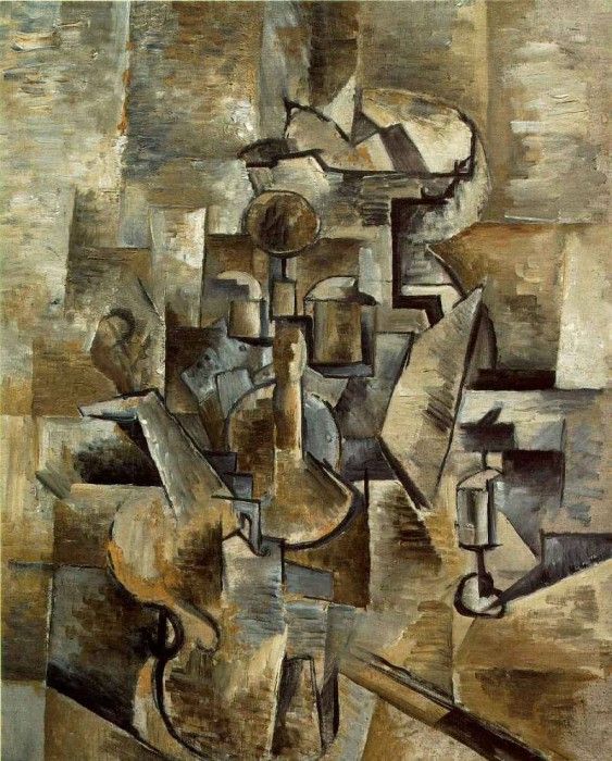 Braque Violin and candlestick, 1910, San Francisco Museum of. , 